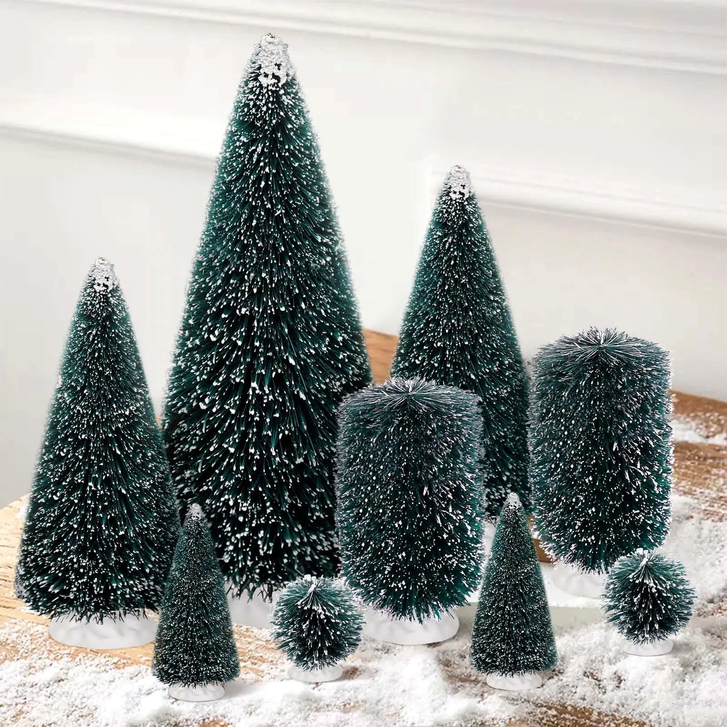 9Pcs Mini Christmas Trees Christmas Decor with 5 Sizes!