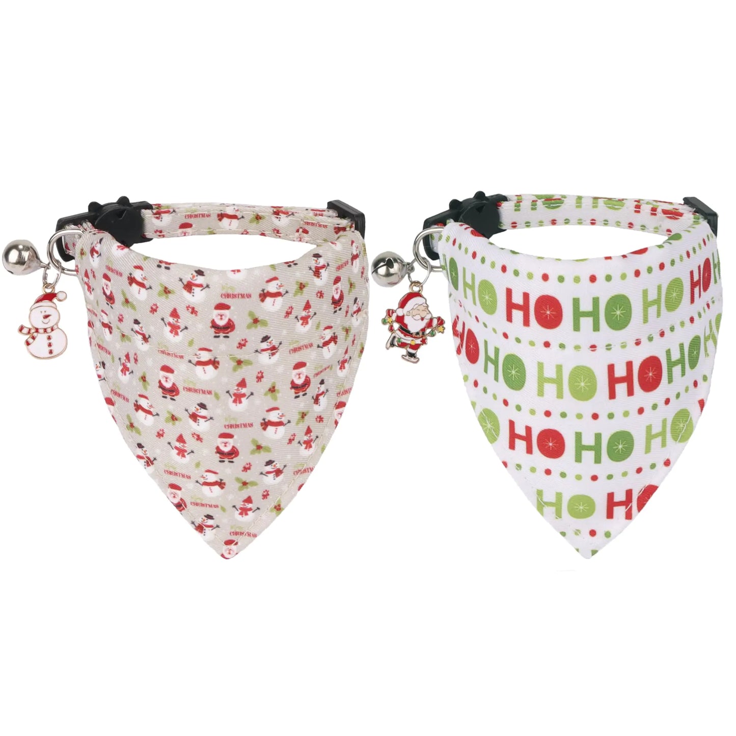 2 Pack Christmas Kitten Bandana Collar!
