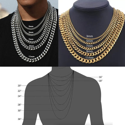 Cuban Style Curb Fashion Neckless Chain
