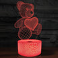 3D Lamp Acrylic Multicolor  LED Night Lights Neon Decorations For Home Bedroom. Great Birthday Gift
