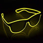 Wireless LED Light Up Glasses Glow in the Dark Neon Rave Glasses for Rave Party EDM Halloween Christmas (Yellow)