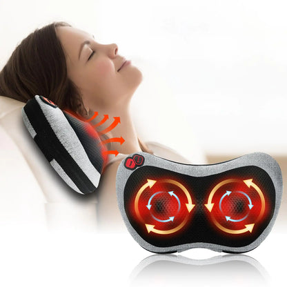 Heated Neck Pillow and Back Massager, Reduce Stress Relax at Home Office and Car