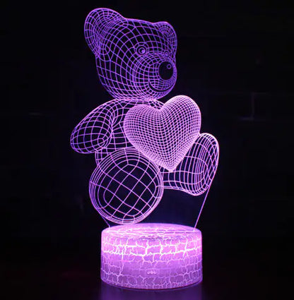3D Lamp Acrylic Multicolor  LED Night Lights Neon Decorations For Home Bedroom. Great Birthday Gift