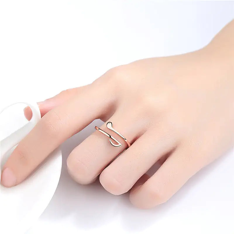 Luxury Music Rings Fashion Jewelry Rose Gold / Silver Tone