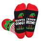 Elf Christmas Socks for Women Men Funny Holiday Socks!