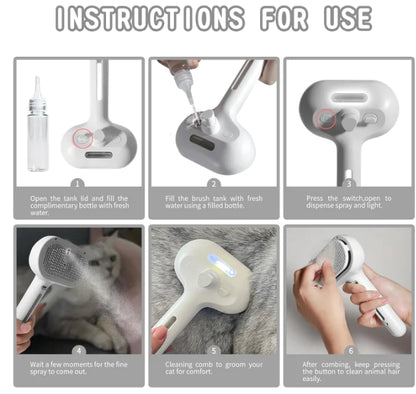 Pet Hair Brush With Sprayer! One Of The Best!