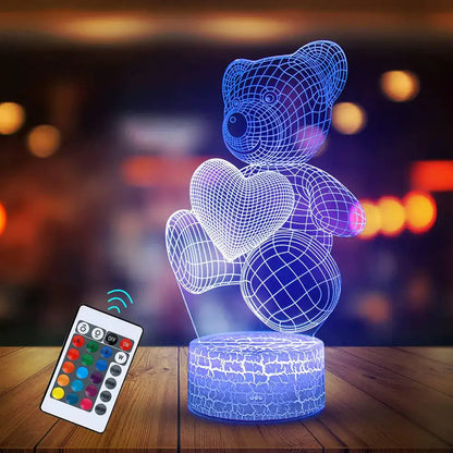 3D Lamp Acrylic Multicolor  LED Night Lights Neon Decorations For Home Bedroom. Great Birthday Gift