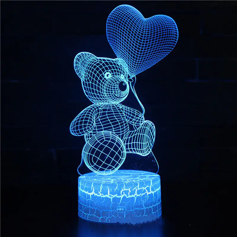 3D Lamp Acrylic Multicolor  LED Night Lights Neon Decorations For Home Bedroom. Great Birthday Gift
